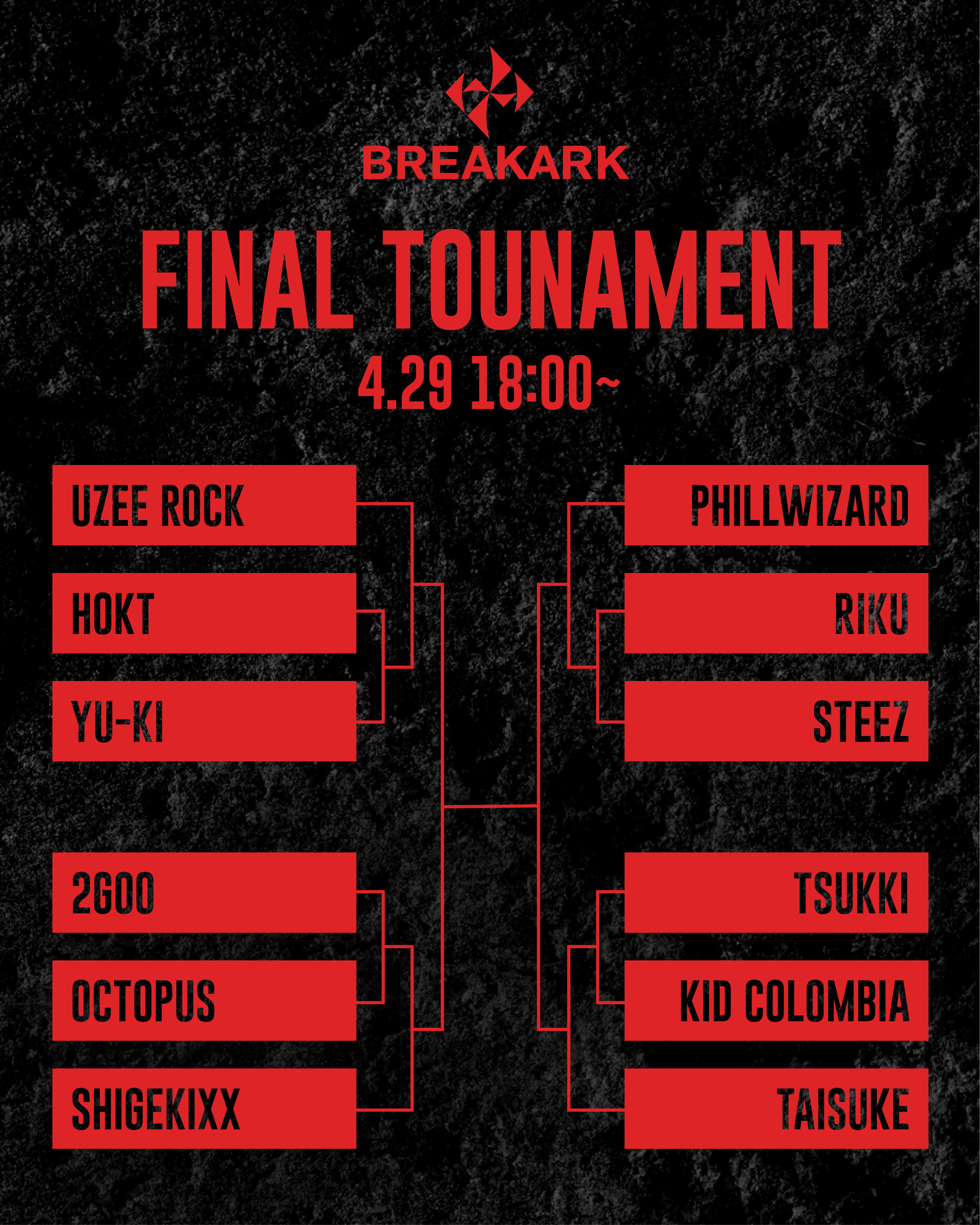 Breake Ark 決勝トーナメント発表 Final Tounament Breakark